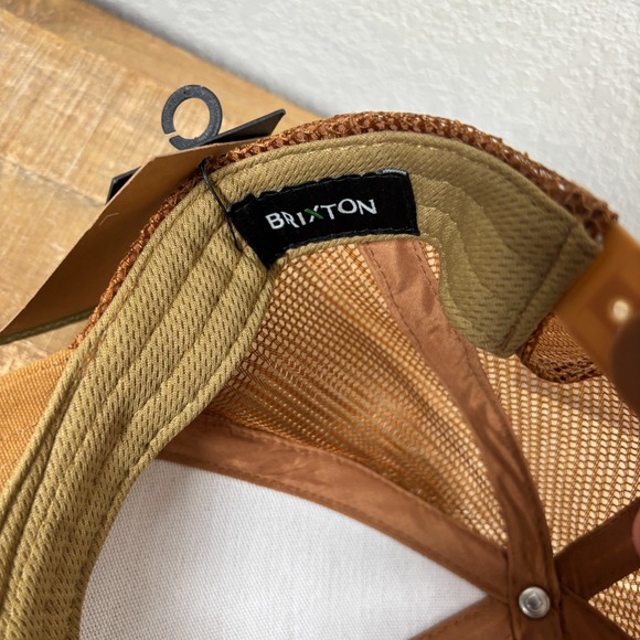 NEW Brixton Parsons X MP Mesh Trucker Hat Cap Brown Snapback OS Adjustable - Picture 6 of 7